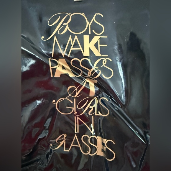 Kate Spade Womens Bon Shopper Bag Tote Black W/ Golden Letters - Picture 2 of 7